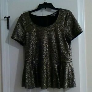 Sequins Peplum Top